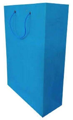 Blue 8 X 10 - 16 X 20 Inches Size Plain Pattern Paper Bags For Shopping 