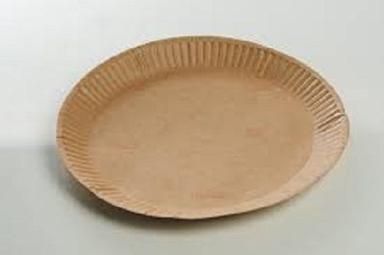 Biodegradable And Lightweight Round Brown Disposable Paper Plate For Event Party Size: 5-7 Inch