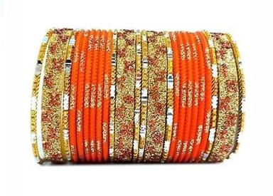 Anti Allergy Party Wear Golden Color Bangle Set For Women With Beautiful Design, Ethnic Style