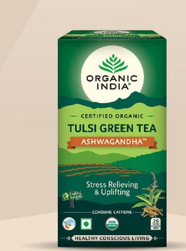 स्वस्थ और मज़बूत स्वाद ताज़ा ऑर्गेनिक इंडिया अश्वगंधा तुलसी ग्रीन टी ग्रेड: फ़ूड