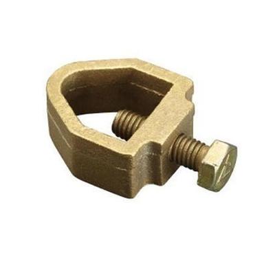 Golden Copper Alloy Material Long Lasting Earth Rod Clamp For Earthing System