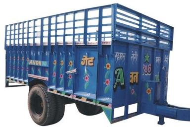 Semi Trailer Hydraulic Trolley For Agriculture Use With Blue Finish, Suitable For Tractor