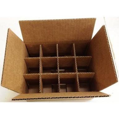 Paper Single Wall Ply Corrugated Partition Plain Brown Color Box For Storing Item