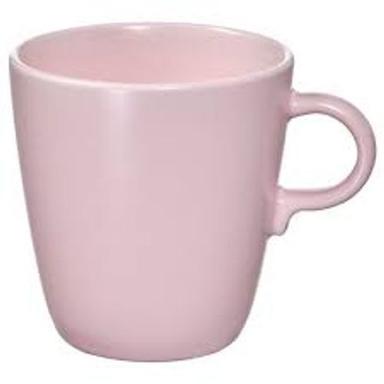 Ceramic,Light Pink 350 Ml, 1 Pc Strong Glass Coffee Mug  Design: Round