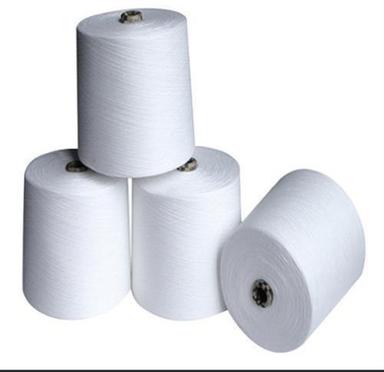 100 Percent Cotton High Strength And Long Durable White Polyester Yarn  Usage: Knitting