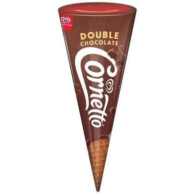 Brown Yummy And Delicious Taste Double Chocolate Cornetto Ice Cream Cone