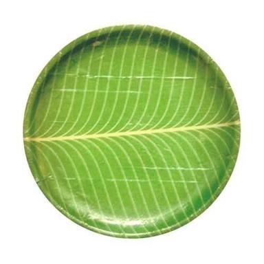 Environment Friendly Recyclable Wrinkle Free Round Green Banana Paper Plates Application: Use Events And Party