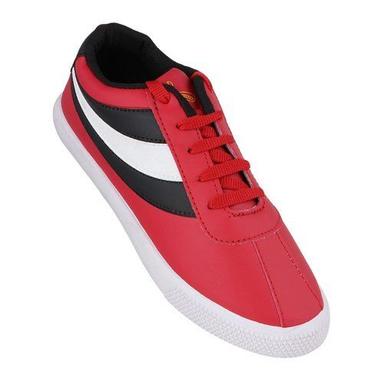 Red Waterproof Stylish Fancy Mens Fabric Cotton Shoes For Casual And Party Wear