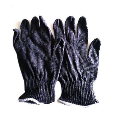 Washable Pollution Free Easy And Comfortable To Wear Black Cotton Safety Hand Gloves