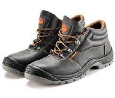 Leather Agarson Rockford Steel Toe Black & Grey Safety Shoes