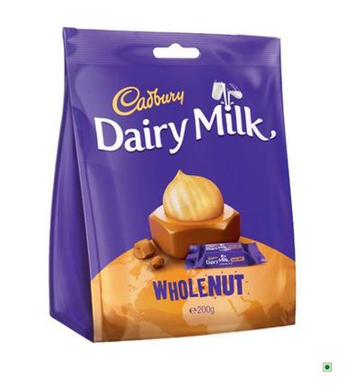 Brown Chocolaty And Nutty Dairy Milk Whole Nut Chunks Bag 