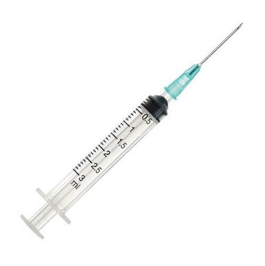 White Disposable Plastic 5 Ml Injection Syringe For Hospital And Clinical Use