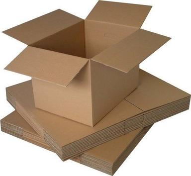 Laminated Material  Brown Colour 5 Ply Plain Rectangular Shipping Box Used In Packaging Medicines And Gifts