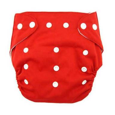 Red Color Washable Baby Diaper With Washable And Cotton Cloth Fabrics Size: Standard