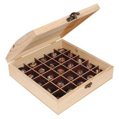 Wood Square Chocolate Packaging Wooden Box 