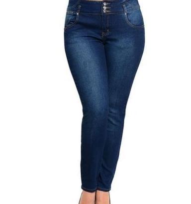 Washable Women Stylish Casual Wear Comfortable And Breathable Stretchable Plain Denim Blue Jeans 