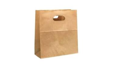 Recyclable And Biodegradable D Cut Handle Plain Brown Paper Bags For Store Foods Max Load: 20  Kilograms (Kg)