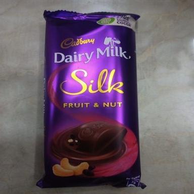 Brown Lactose And Gluten Free Smooth In Taste Creamy Delicious Cadbury Dairy Milk Silk Fruit And Nut Chocolate