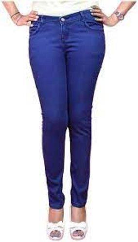 100 Percent Stretchable And Comfortable Skin Friendly Dark Blue Plain Jeans For Ladies  Gender: Women