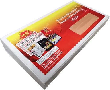 Multicolor Light Weight Comfortable With Best Wishes For A Happy And Prosperous Printed Gift Box