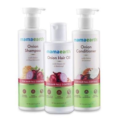 Onion Oil & Plant Keratin With Mamaearth Onion Hair Fall Shampoo For Hair Growth & Hair Fall Control Volume: 250 Milliliter (Ml)