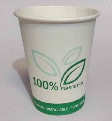  कॉफी के लिए रिसाइकिल करने योग्य सफेद और हरे रंग का मुद्रित डिस्पोजेबल लीक प्रूफ पेपर कप आकार: 110 मिलीलीटर 