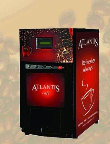 Stainless Steel Fully Automatic Instant Coffee Maker Red Rectangular Tea Coffee Vending Machine