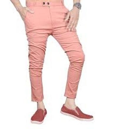 Pink Men Comfortable And Breathable Stretchable Tights Pants For Casual Wear