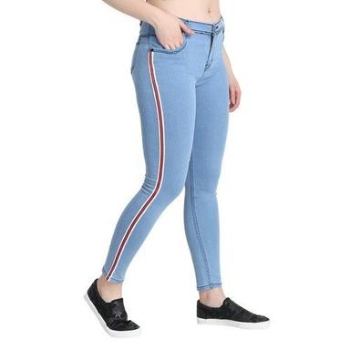 Women Blue Slim Fit Mid Rise Clean Look Stretchable Jeans Age Group: >16 Years
