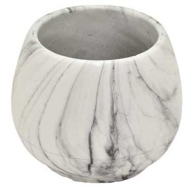 Indian Real White Marble Plant Pot For Decoration And Gifting Purpose