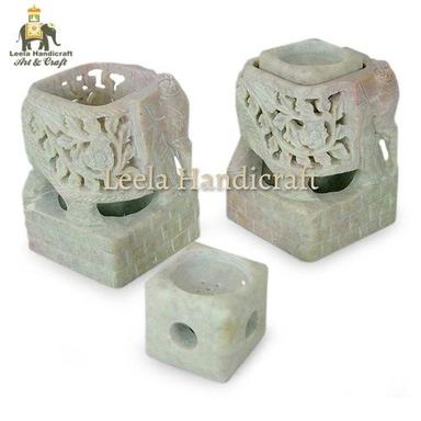 Natural Stone T Light Candle Holder