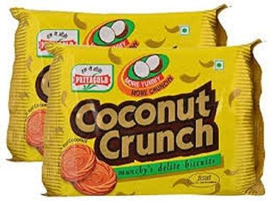 Round Delicious Taste And Mouth Watering Crunchy, Coconut Crunch Crispy Biscuit