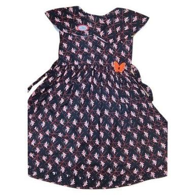 Party Wear Half Sleeves Cotton Frock For Girl Age Group: 2-6