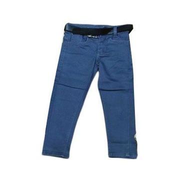Blue 100% Cotton Fabric Stretchable Party Wear Kids Jeans 