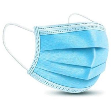 Light Blue Lightweight Protective 3 Ply Disposable Surgical Elastic Band Mask