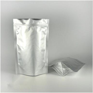 Silver 200X300 Mm Size 1000 Gram Capacity Flexible Aluminium Foil Stand Up Zip Lock Pouch