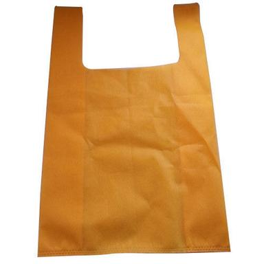 Orange Heat Sealed Non Woven U Cut Bags Made With 100 Percent Pure Cotton Material