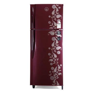 Low Power Consumption And Durable Red Floral Design Double Door Refrigerator Capacity: 230 Liter/Day