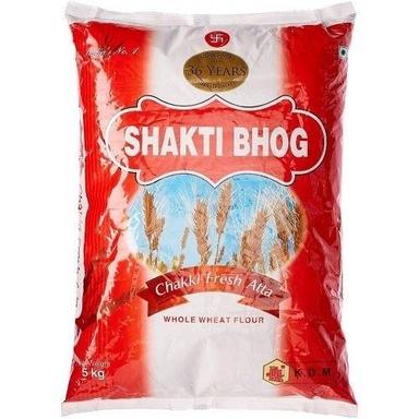 White 100% Pure Whole Wheat Nutrient Enriched Shakti Bhog Chakki Fresh Atta