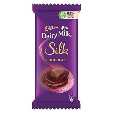 Brown Wonderful Flavour Rich Creamy And Smooth Cadbury Dairy Milk Silk Chocolate Bar