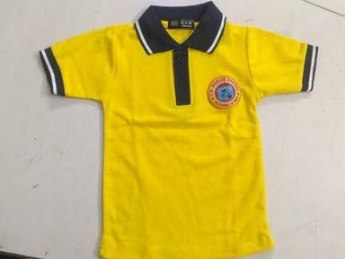 Comfortable And Washable Yellow Half Sleeves T Shirt For Boys School Uniform Age Group: 4+