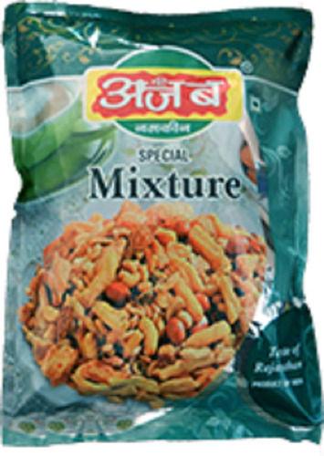 Crispy, Crunchy And Red Spicy Ajab Mixture Namkeen Delicious Flavor With Low Fat Carbohydrate: 38.1 Grams (G)