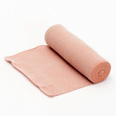 Roll Safety Strong Easy To Apply And Remove 100% Cotton Light Orange Crepe Bandage 