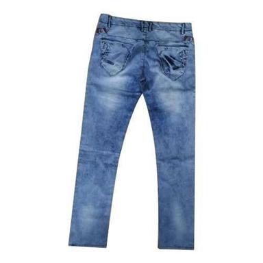 Washable Men Denim Jeans Pant Blue Colour Plain Regular Fit 