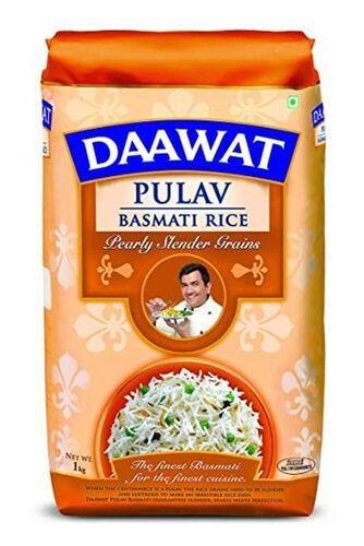 सफेद स्वादिष्ट स्वाद पौष्टिक और स्वास्थ्यवर्धक दावत पुलाव बासमती चावल 1Kg