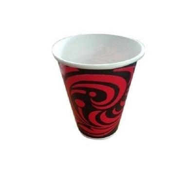 Printed Red And White Color Disposable Paper Cups 250 Ml For Party And Beverages, Pack Of 50 Cups