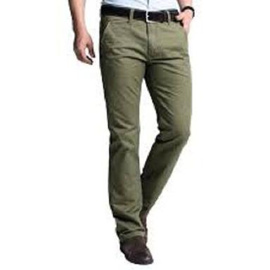 Gary Colour Green Color Highly Breathable Full Length Casual Wear Mens Formal Pants