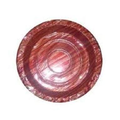 Maroon Colour Brown Eco Friendly Disposable And Round Shaped Paper Plates