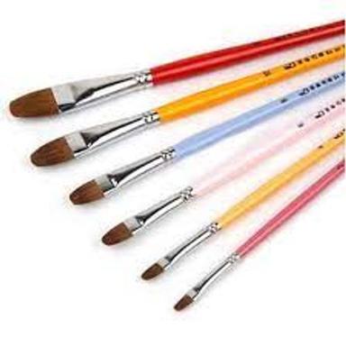 Wooden Body Soft And Thick Well Shaped Long Lasting Rust Proof Colouring Brushes, Pack Of 6