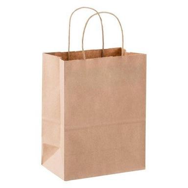Lightweight And Biodegradable With Reusable Brown Paper Carry Bag For Shopping Max Load: 2  Kilograms (Kg)